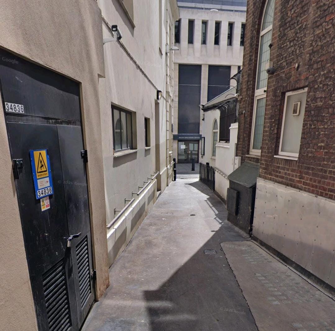 Old Stage door Ciro's Nightclub Site on Orange Street, London (5 Sept 2026)
